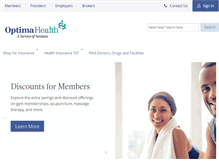 Tablet Screenshot of optimahealth.com